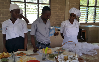 Professional culinary arts training and food service in the purpose-built catering block